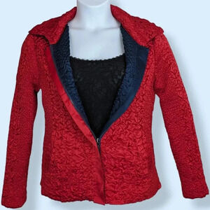Reversible Red & Blue Zip Jacket